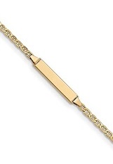 nice tiny anchor id gold baby id bracelet